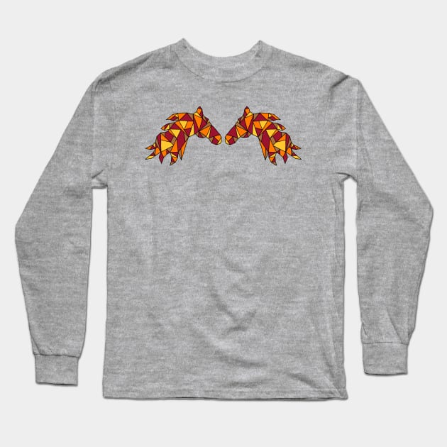 Geometric Horses Long Sleeve T-Shirt by HLeslie Design